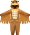 Owl Costume Kids Pajamas Unisex Homewear - Cute Brown Jumpsuit