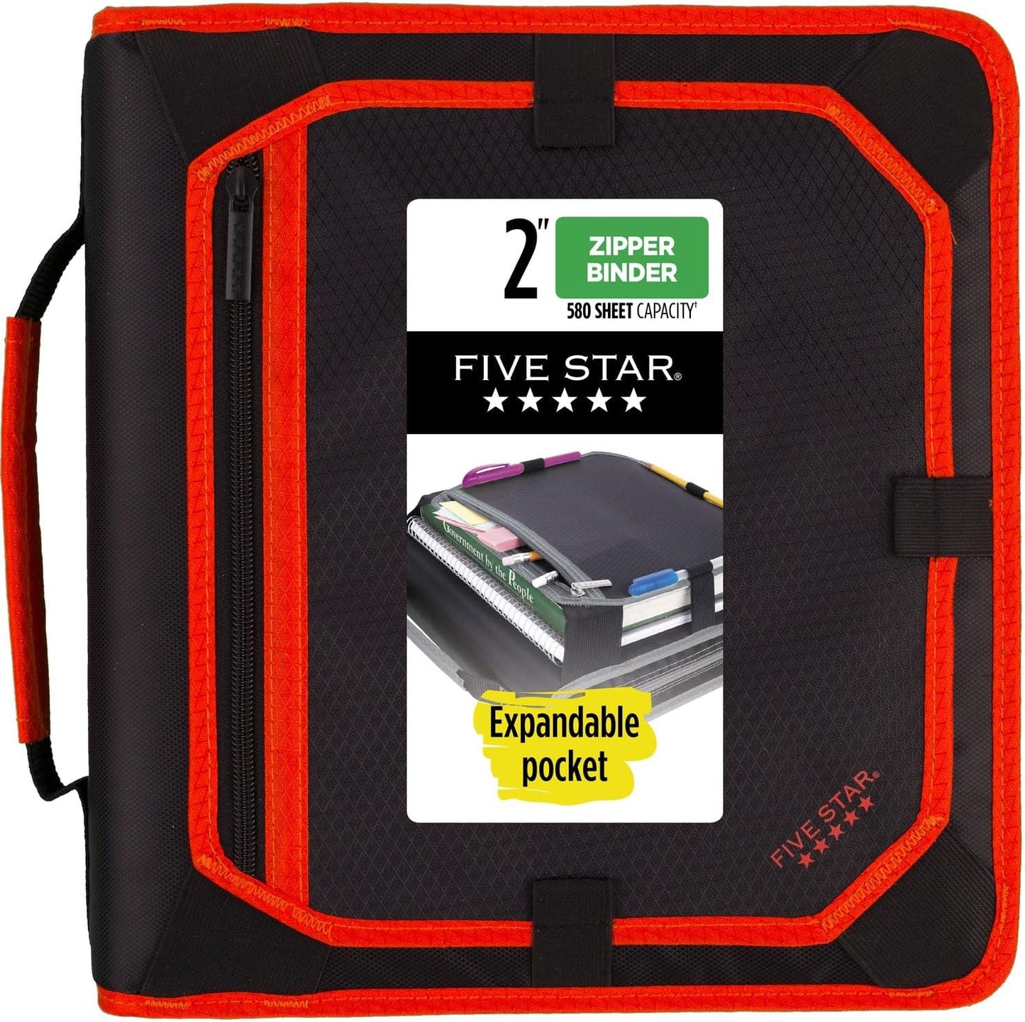 Five Star Zipper Binder with 2 Inch Capacity for All Your Needs