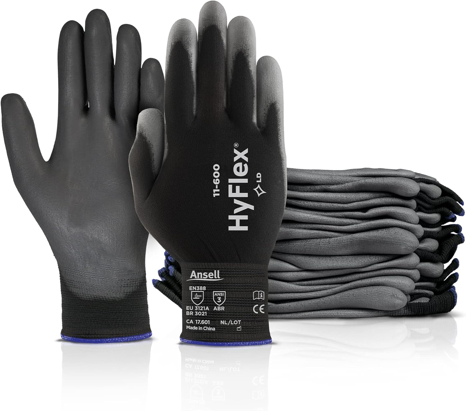 Ansell HYFLEX 11-600 Light Duty Nylon Gloves for Metal Work
