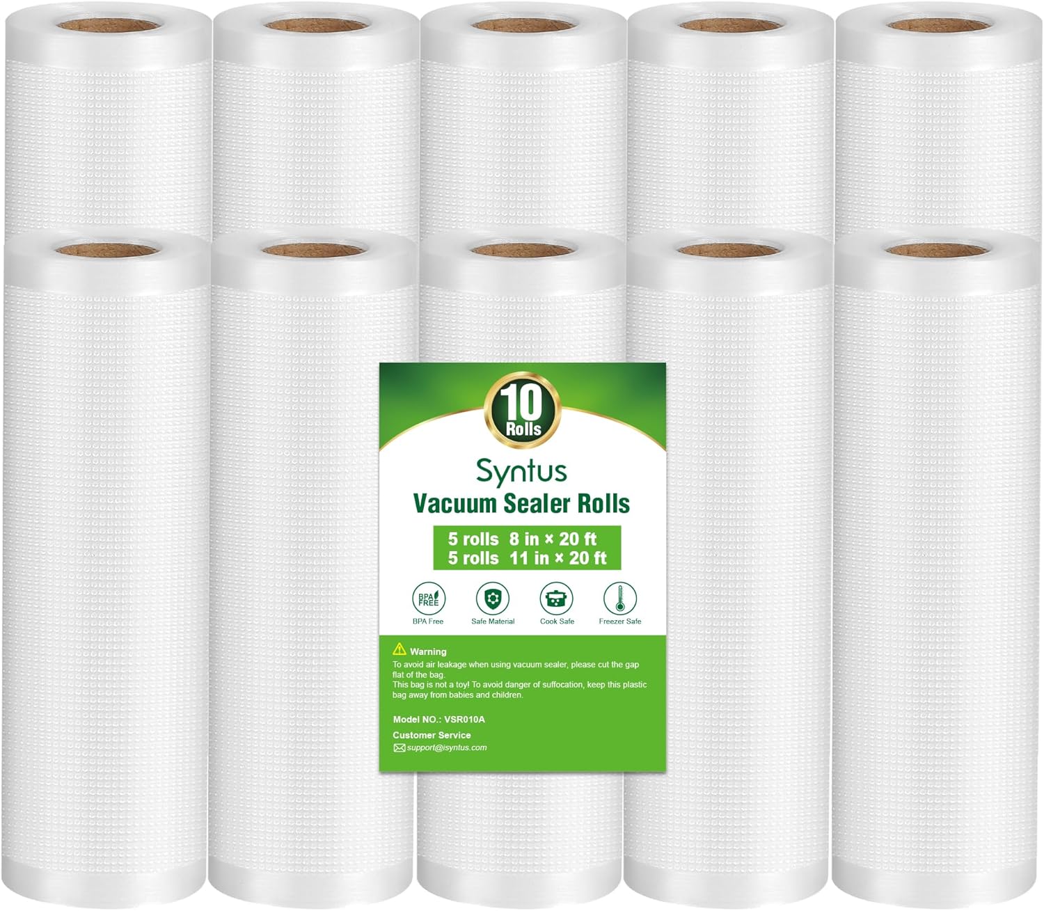 Syntus Vacuum Sealer Bags for Food Storage and Meal Prep