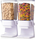 Cereal Dispenser Countertop 2Pc - Easy, Tidy 5L Dry Food Dispenser