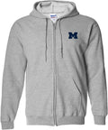 UGP Campus Apparel NCAA Logo Team Color Full Zip Hoodie - Michigan
