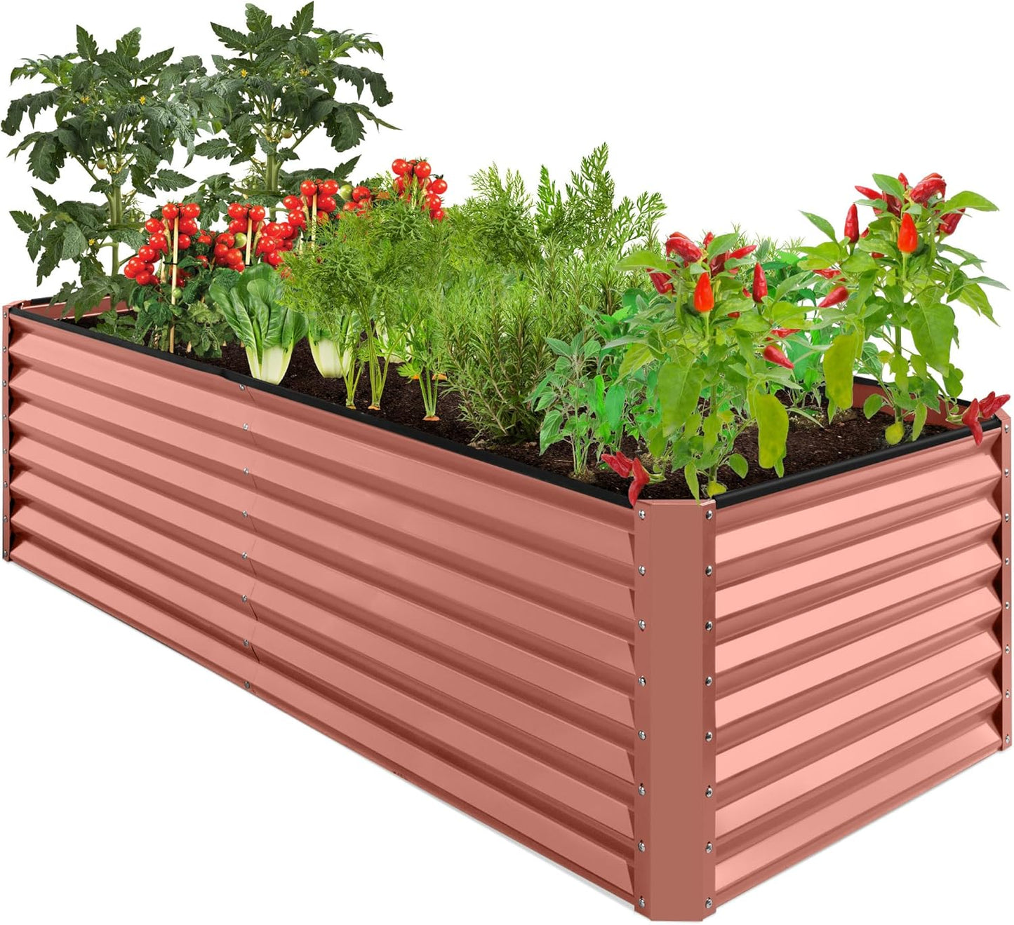 Outdoor Metal Raised Garden Bed for Vegetables and Flowers