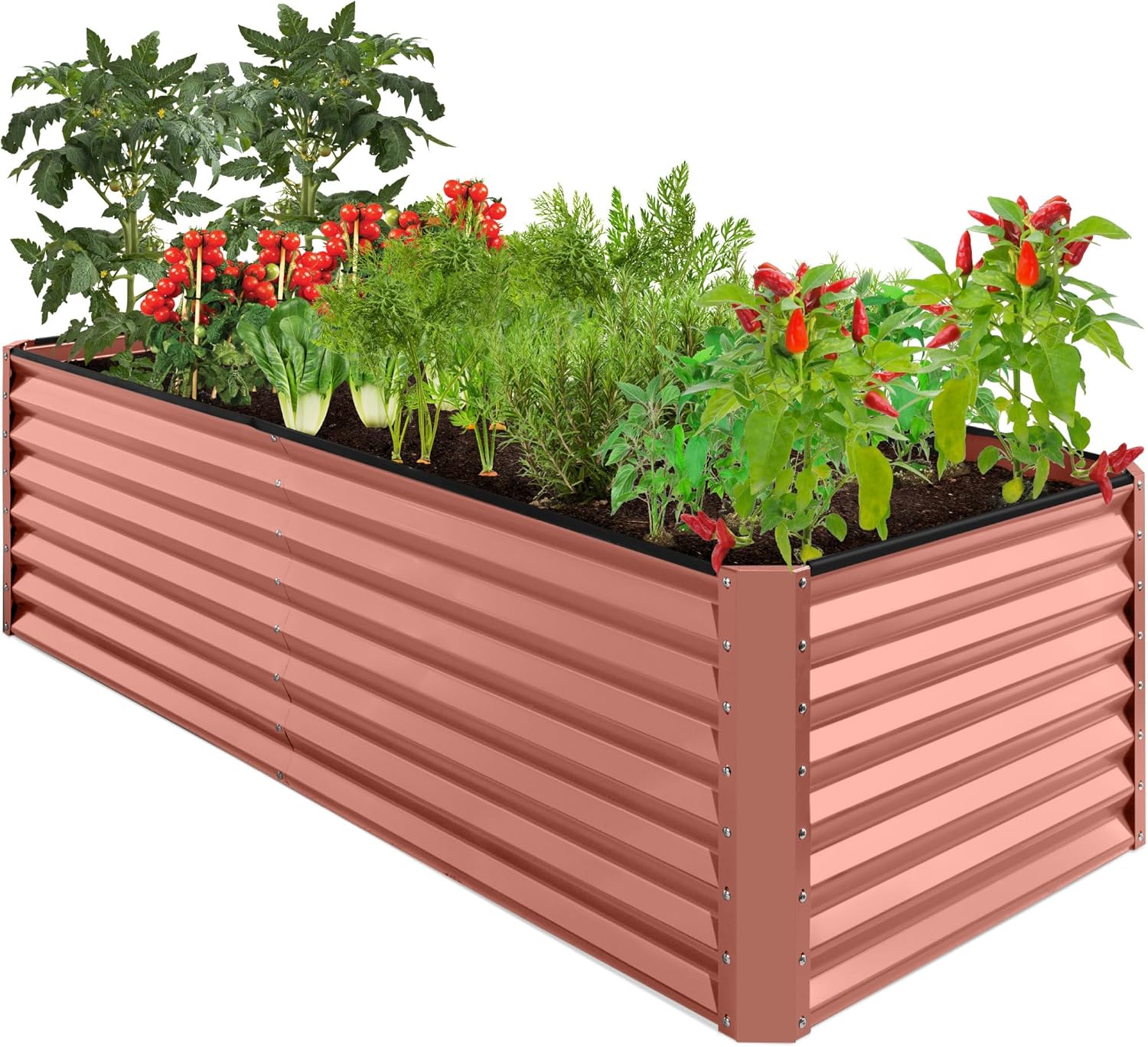 Outdoor Metal Raised Garden Bed for Vegetables and Flowers