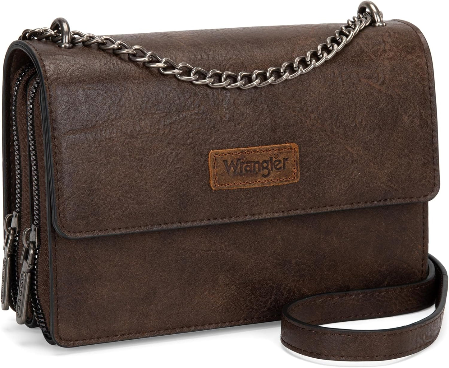 Wrangler Flap Crossbody Purse for Women - Vintage Style Wallet