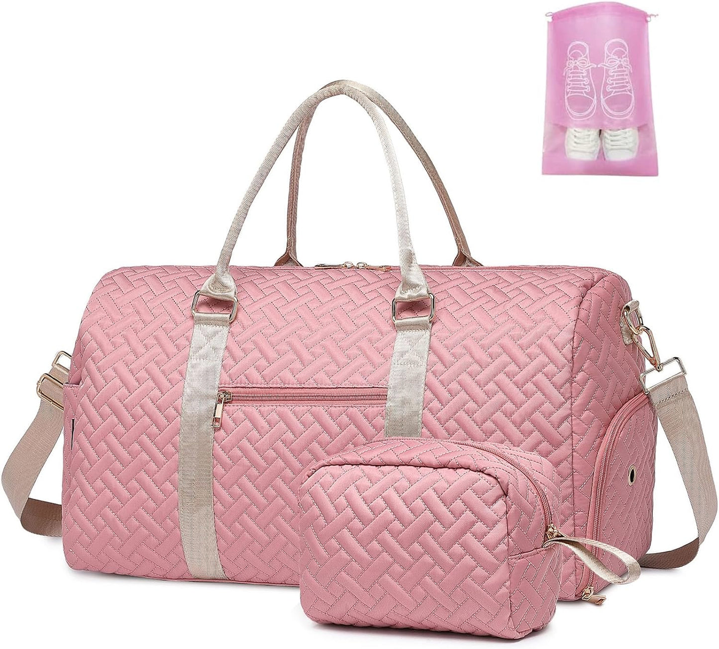 Duffle Bag for Travel with Shoe Compartment and Wet Pocket