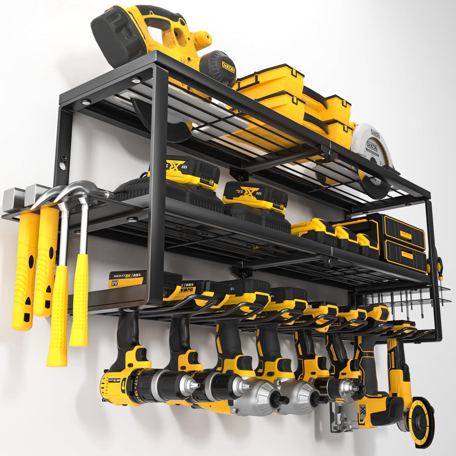 YYR 32 Cordless Drill Storage Rack - Garage Organization