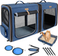 2-in-1 Cat Travel Carrier with Litter Box - Large Convertible Carrier