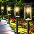 Solar Pathway Lights Outdoor 8 Pack - Bright, Long-Lasting Garden