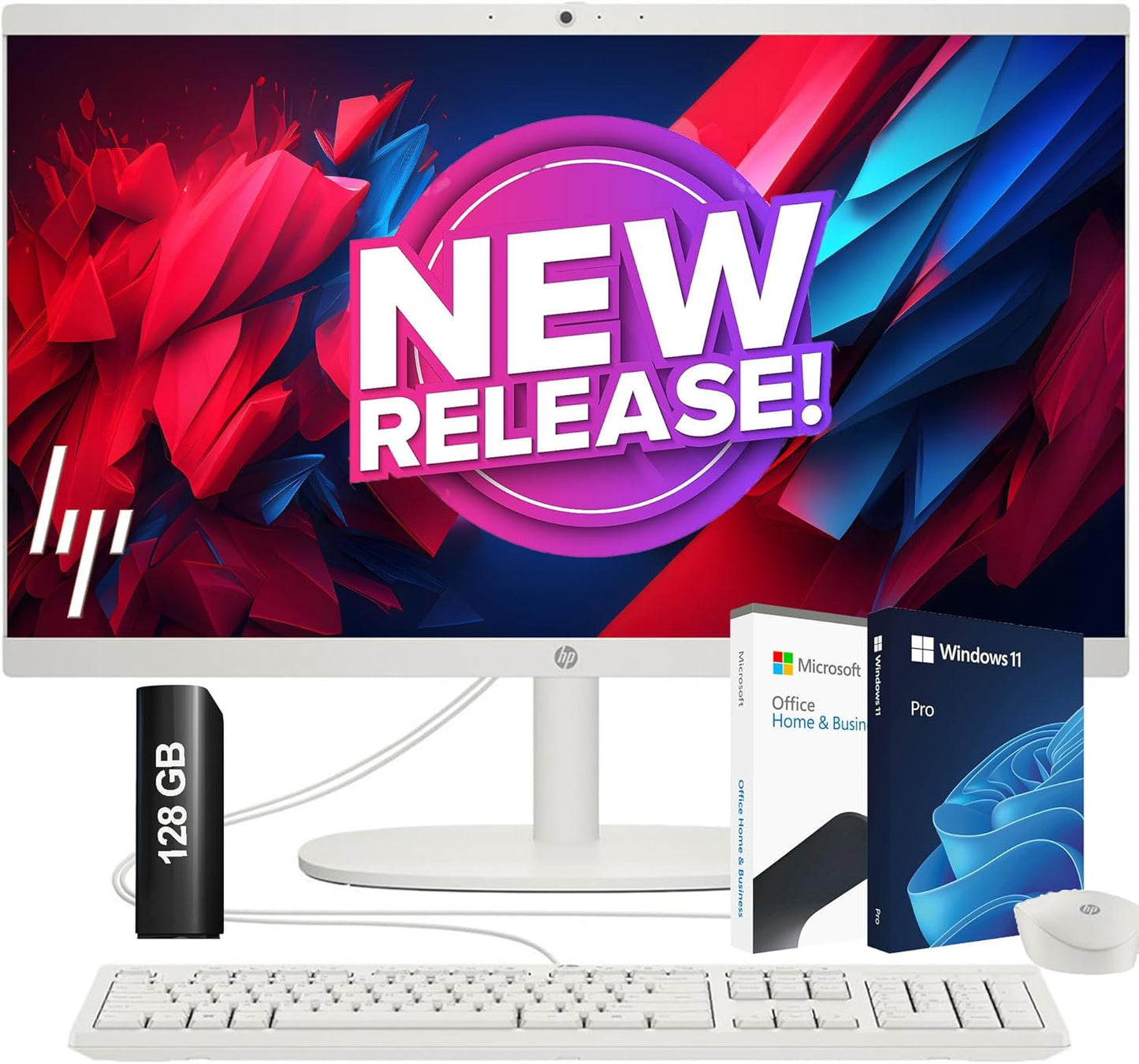 HP Business All-in-One Desktop with 22in Full HD Display
