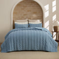Velvet Quilt Queen Size Corduroy Bedspread - Lightweight Warmth