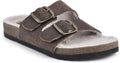 WHITE MOUNTAIN Helga Flat Sandal - Contoured Suedette Comfort
