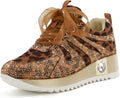 Women's Fashion Glitter Sneakers Platform Wedge Shoes - Sparkly