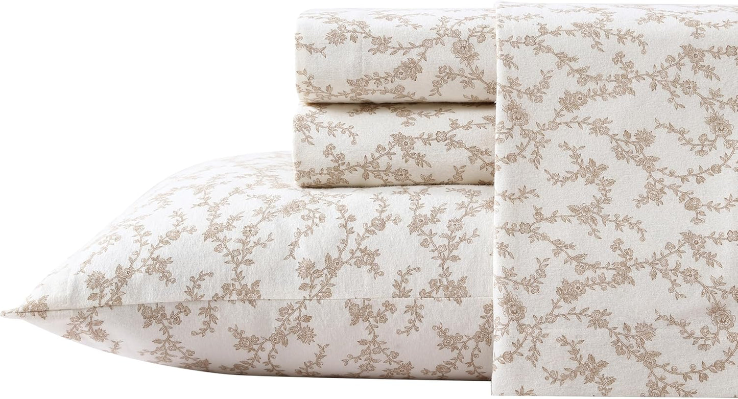 Luxurious Cotton Flannel Full Sheets Set for Ultimate Comfort
