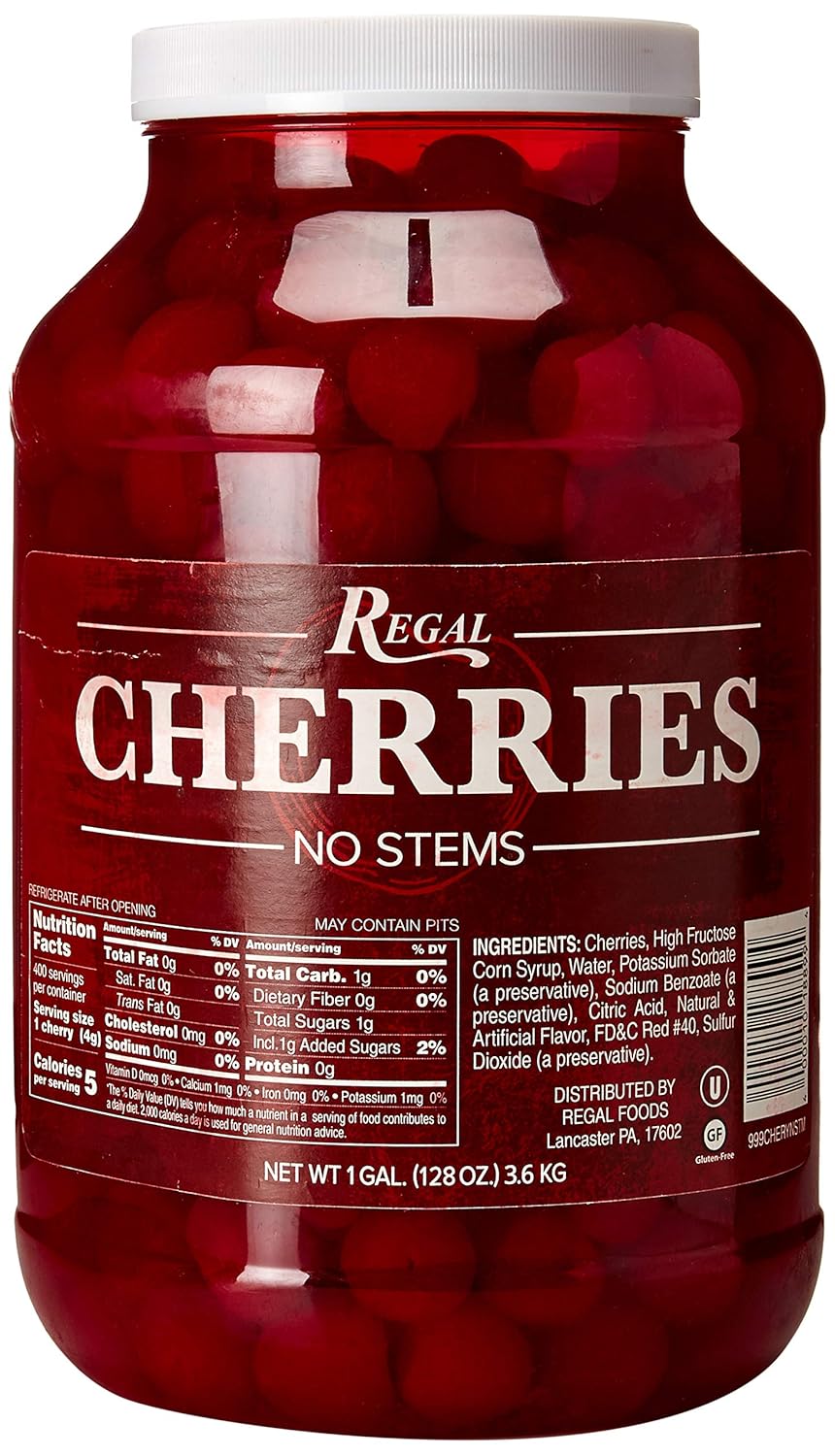 Regal Maraschino Cherries Without Stems - TableTop King