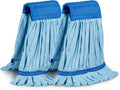 Large Commercial Microfiber Tube Mop 400GSM - 2 Pack Heavy Duty Heads