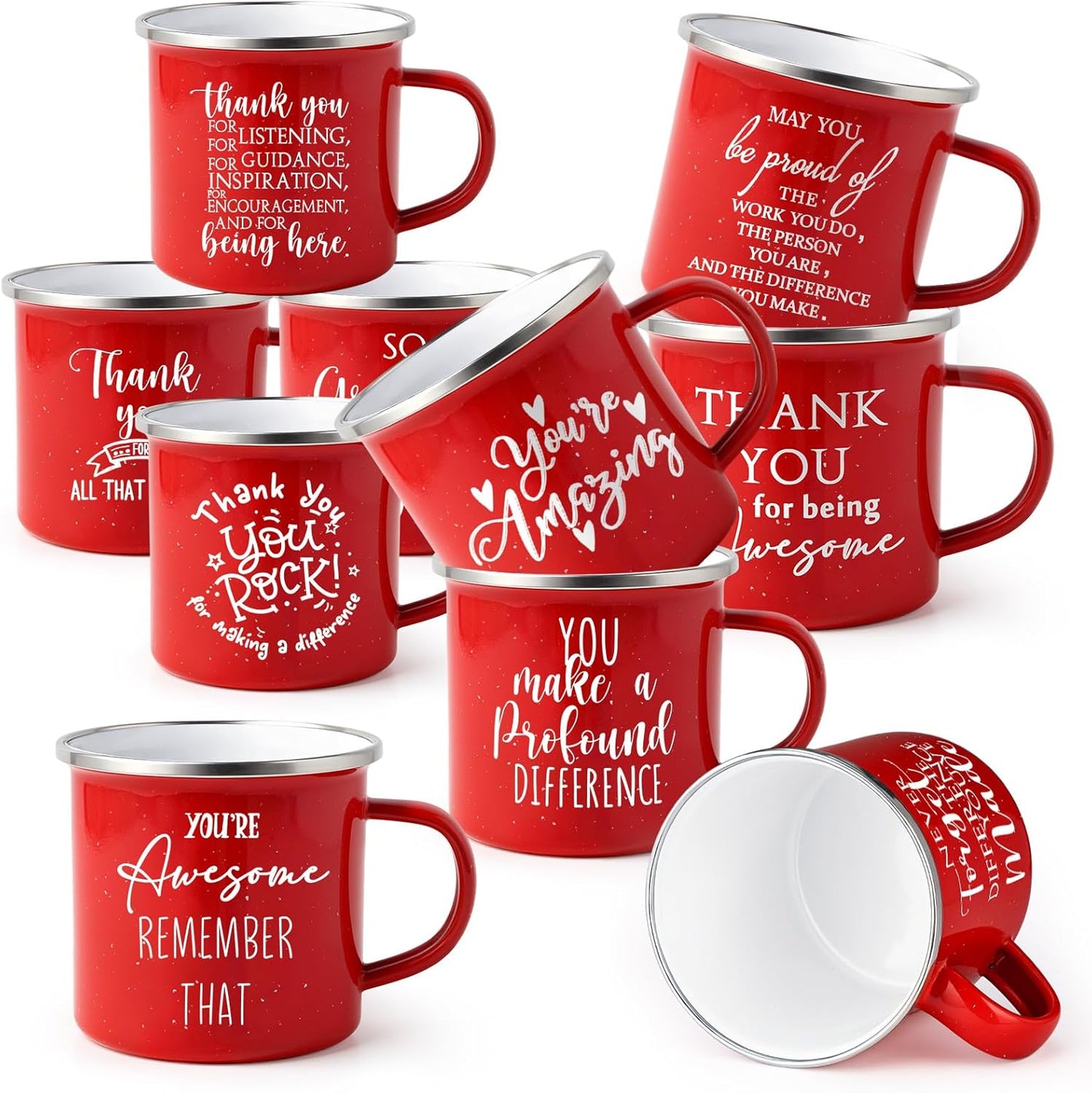Norme 10 Pcs Thank You Gifts Mugs for Employee Appreciation