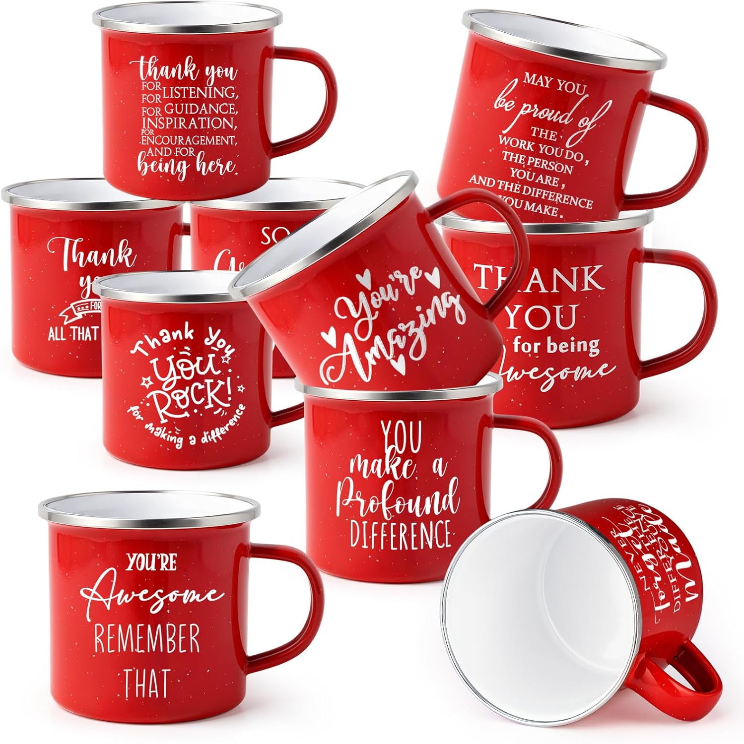 Norme 10 Pcs Thank You Gifts Mugs for Employee Appreciation