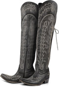 Over the Knee Cowboy Boots for Women Adjustable Thigh High Fit - 2in