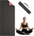 Yoga Mat Non Slip 1/4 Thick TPE Dual-Tone Mat - Grippy, Cushioned