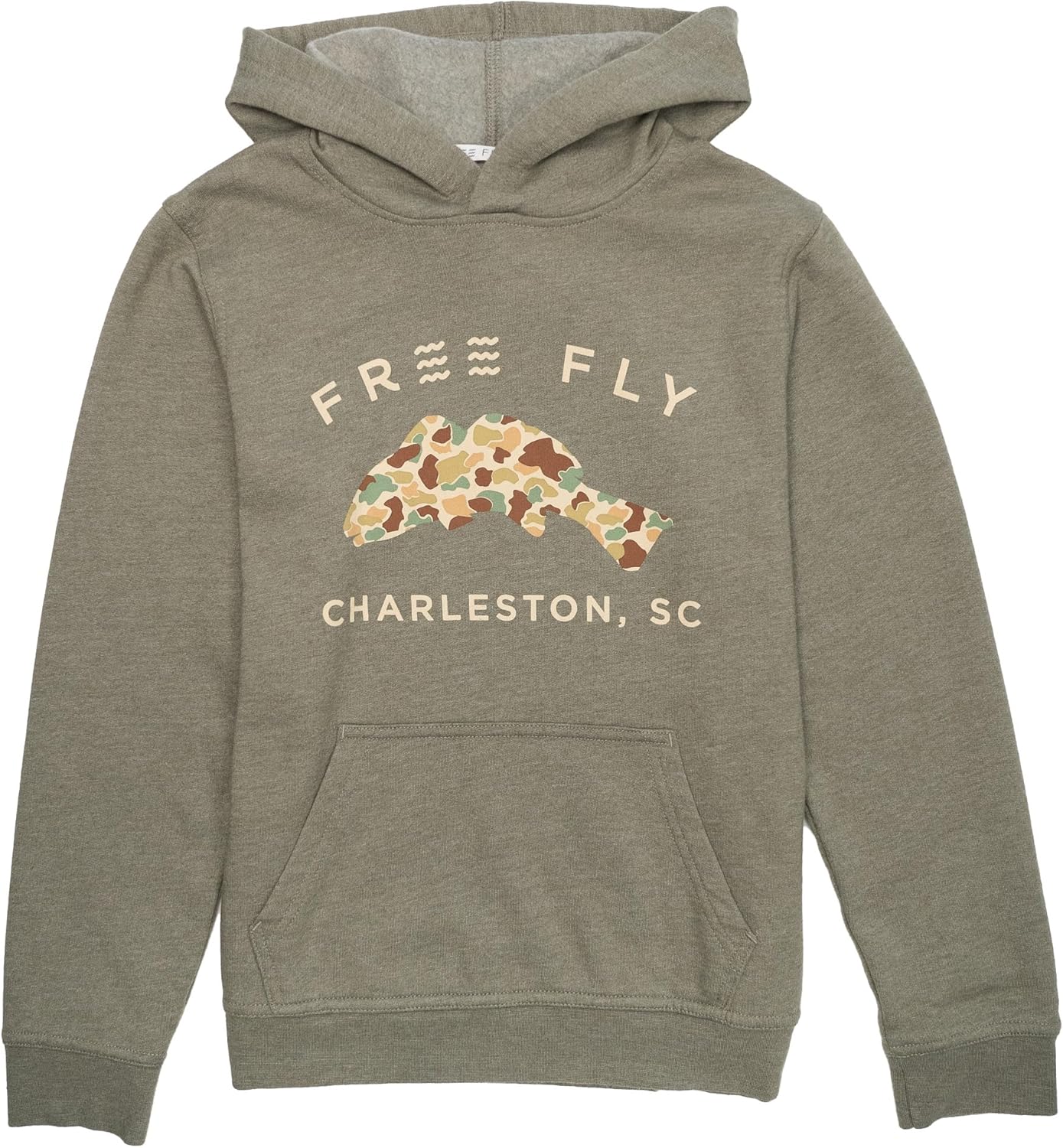Cozy Camo Redfish Fleece Hoodie - Youth's Favorite!