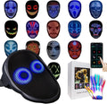 Led-Mask Gloves Halloween Costumes For Kids Men Adult 2025 - Light Up