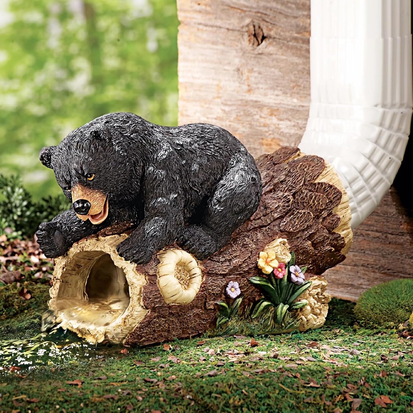 Elenon Bear Decorative Gutter Downspout Extension Statue