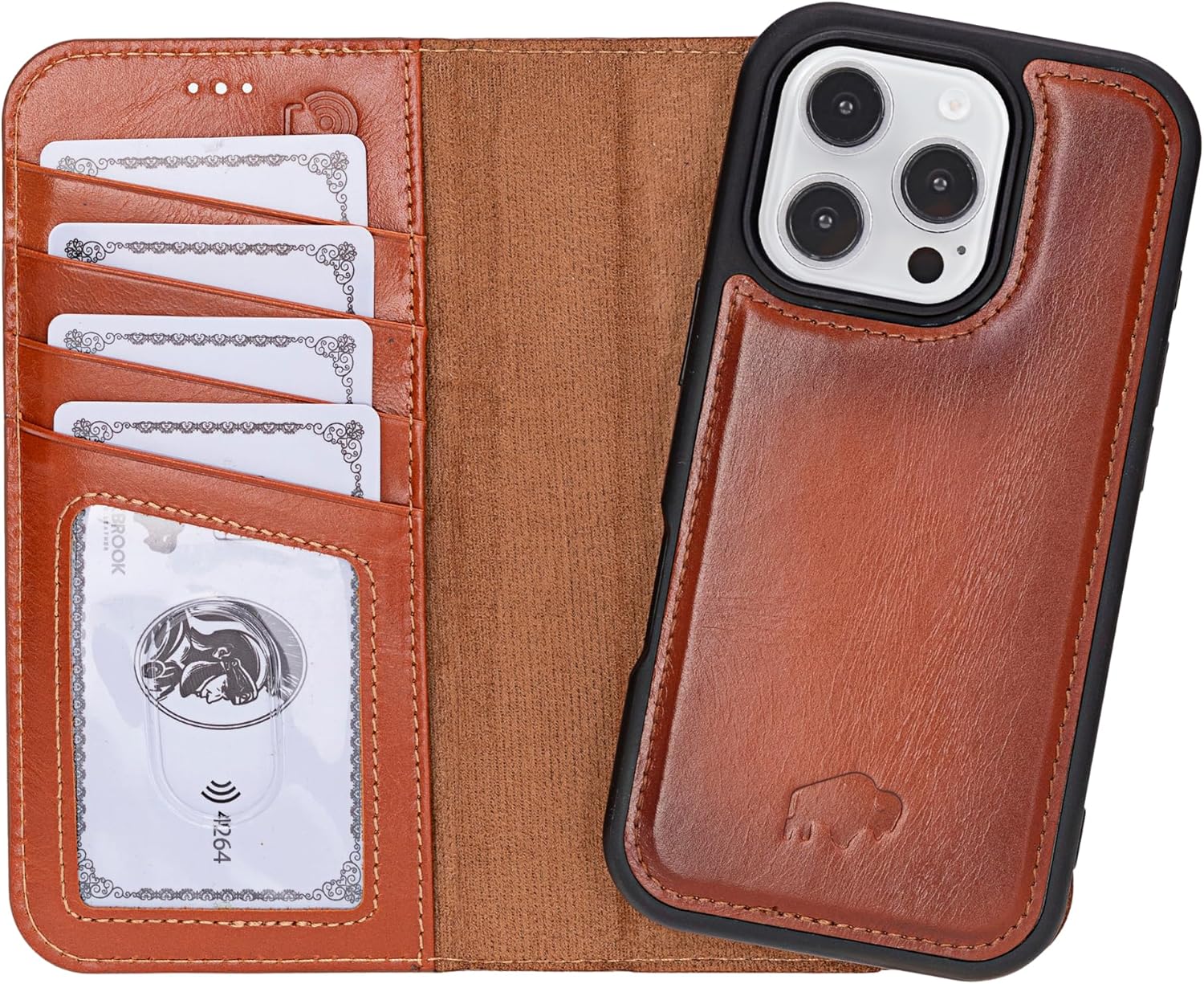 BLACKBROOK iPhone 16 Pro Case with Card Holder and Kickstand