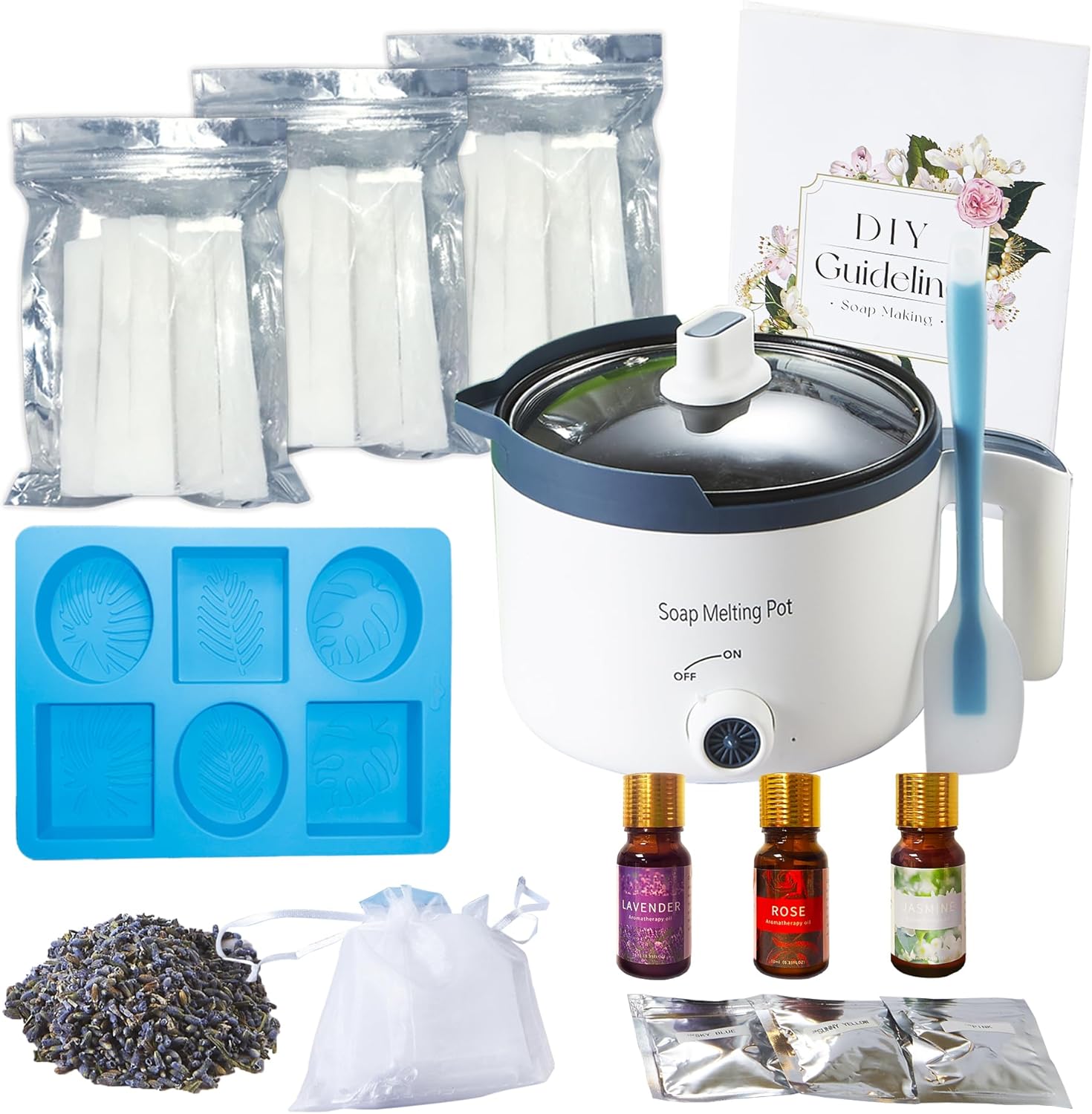 DIY Soap Making Kit with Electronic Melter and Molds for Fun
