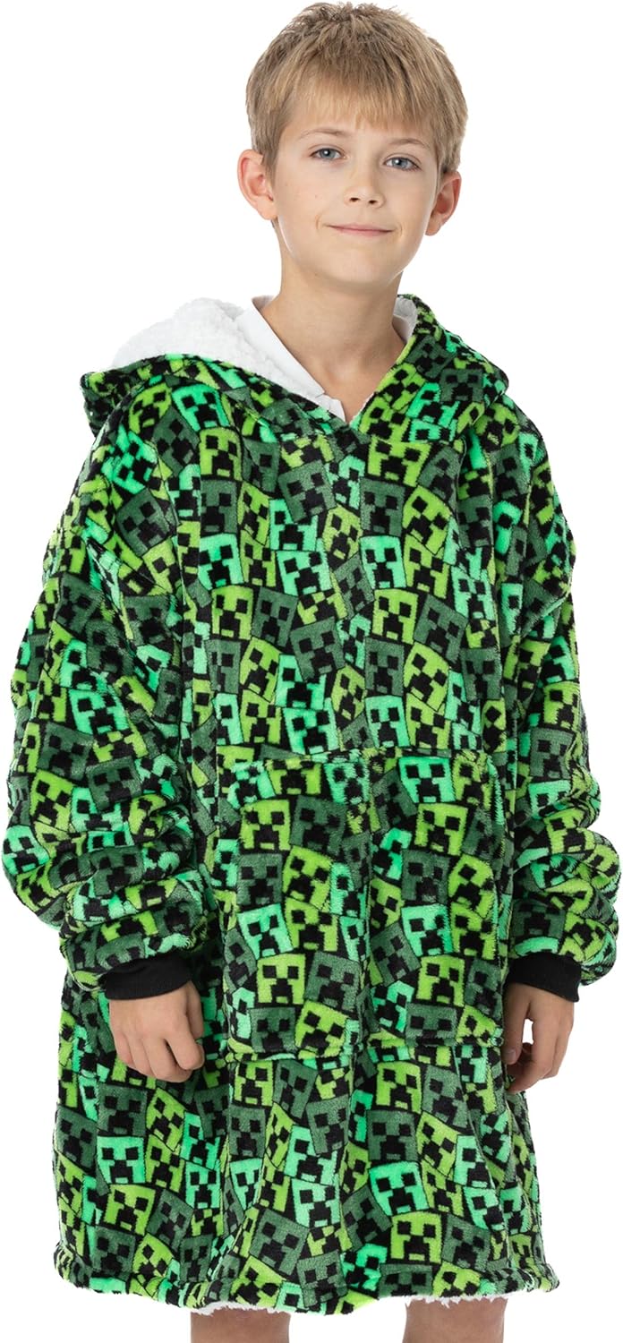 Minecraft Villain Sherpa Hoodie | Cozy Creeper Style!
