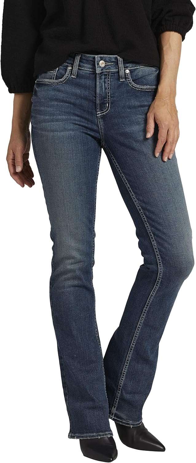 Suki Mid Rise Curvy Fit Bootcut Jeans for Women by Silver Jeans