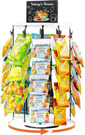 Chip Rack Display Stand 5 Tier Rotating Snack Organizer - Space-Saving