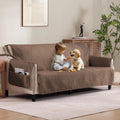 Quilted Grand Sofa Covers Washable for 4 Cushion Sofa - Water