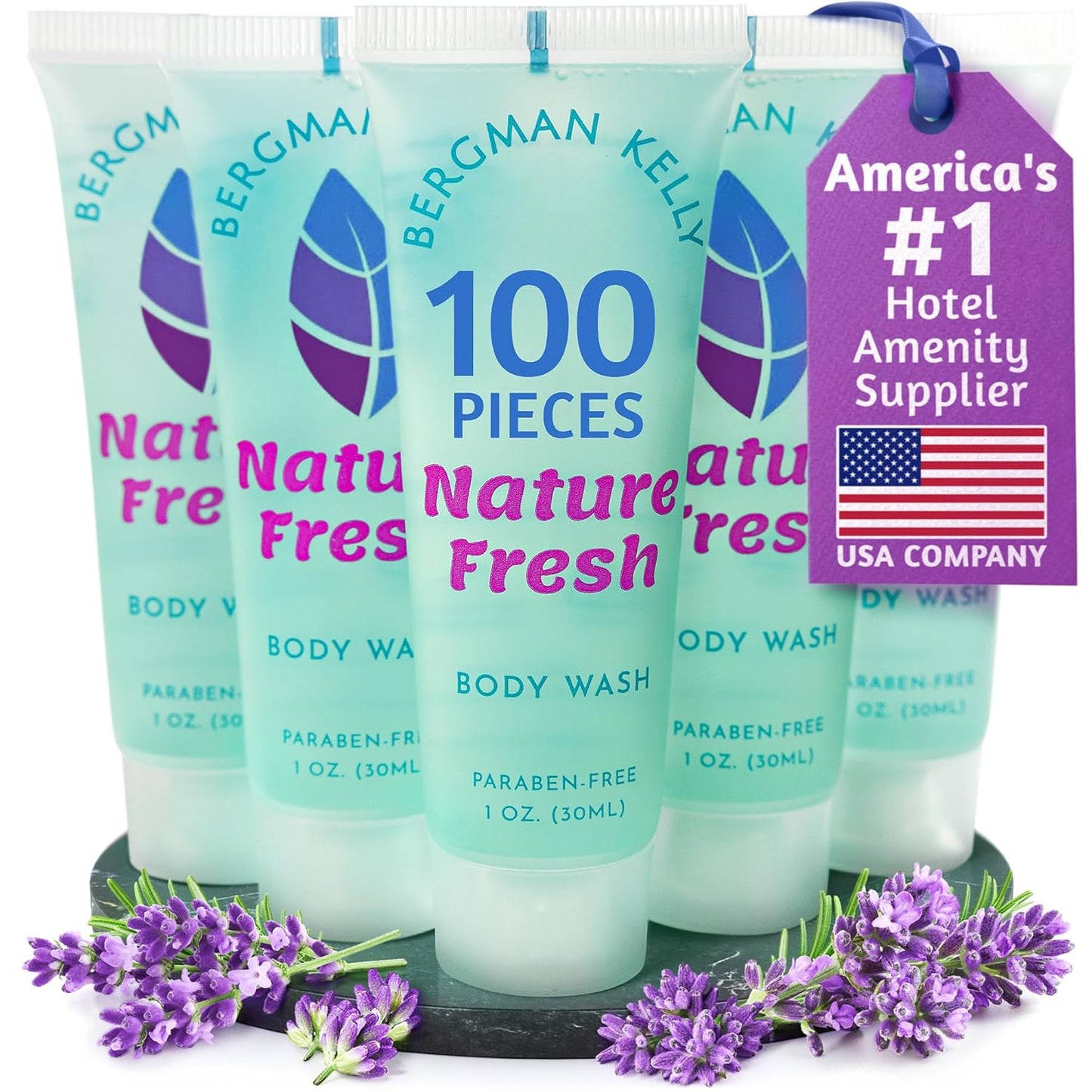Bergman Kelly Travel Size Body Wash for Hotels and Guests