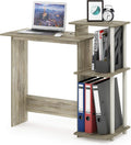 Furinno EFFICIENT Desk with 3 Side Shelves - Compact Home Office Desk