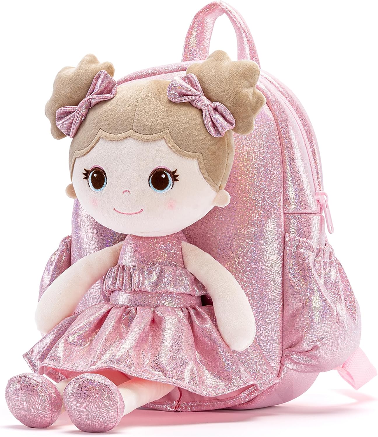 Lazada Toddler Backpack - Curly Fingerprints Plush Doll 11in