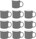 Ceramic Campfire Coffee Mugs 13 oz Set of 10 - Durable Tin-Style Cups