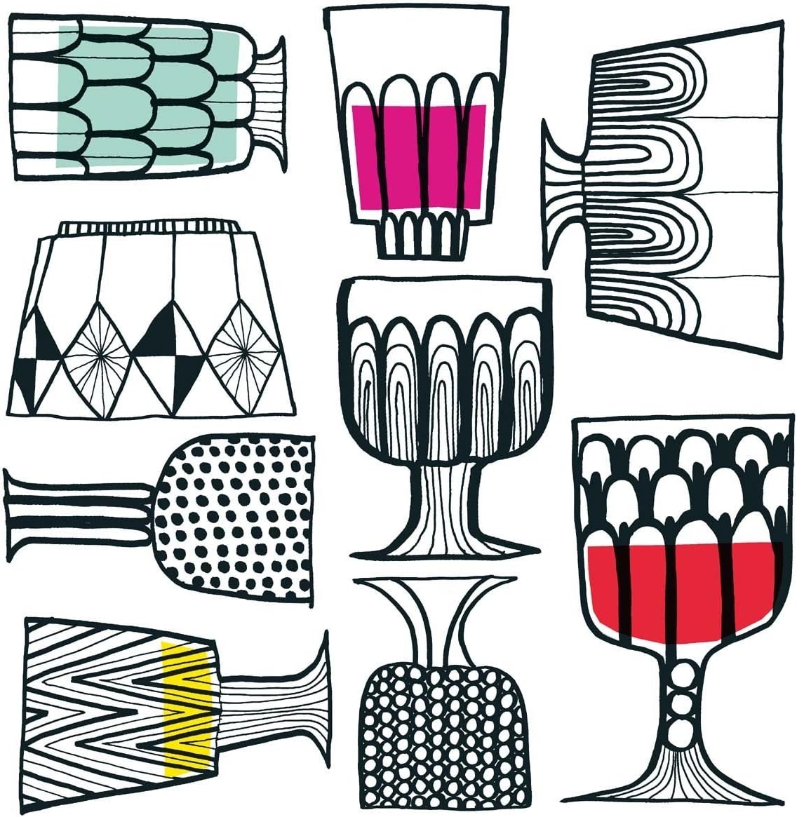 Marimekko Cocktail Napkins, 3-Ply, 5x5, Pack of 20 - Elegant & Disposable