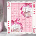 Coquette Pink Disco Ball Shower Curtain by Omifly