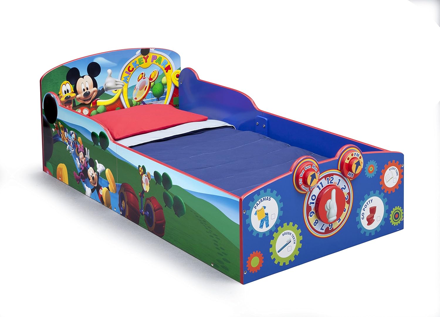 Delta Children Interactive Wood Toddler Bed with Mickey Mouse Design