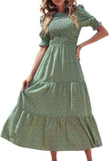 BTFBM Women Casual Summer Maxi Dress - Flowy Boho Ruffle