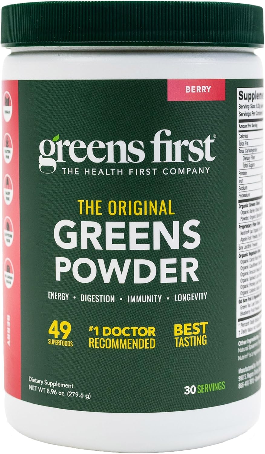 Greens First Original Greens Powder - 49 Superfoods for Health