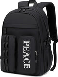 College Bookbag Laptop Backpack for Teens and Kids - Black