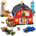 Western Farm Barn House Building Set with Lights - 1419 PCS Rustic