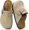 Genuine Leather Kids Clogs with Cork Footbed - Little Benton