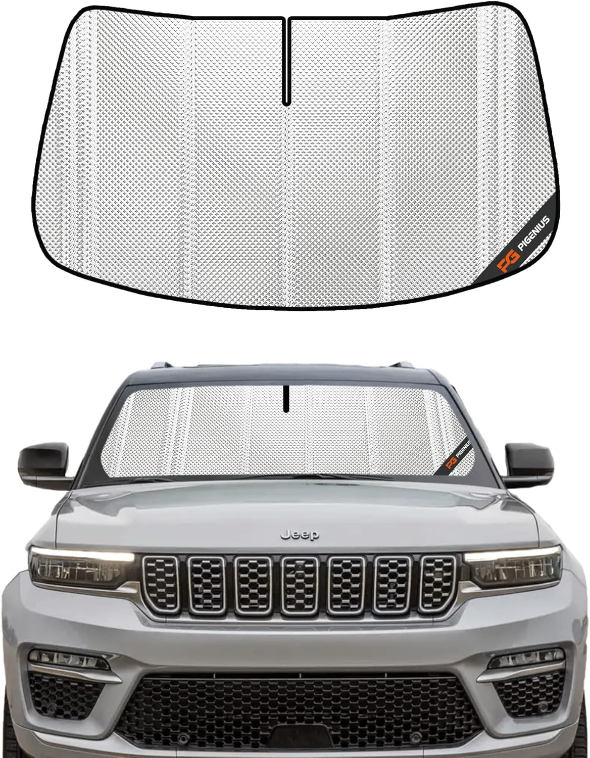 Windshield Sun Shade for Jeep Grand Cherokee 2022-2025 - Full Coverage