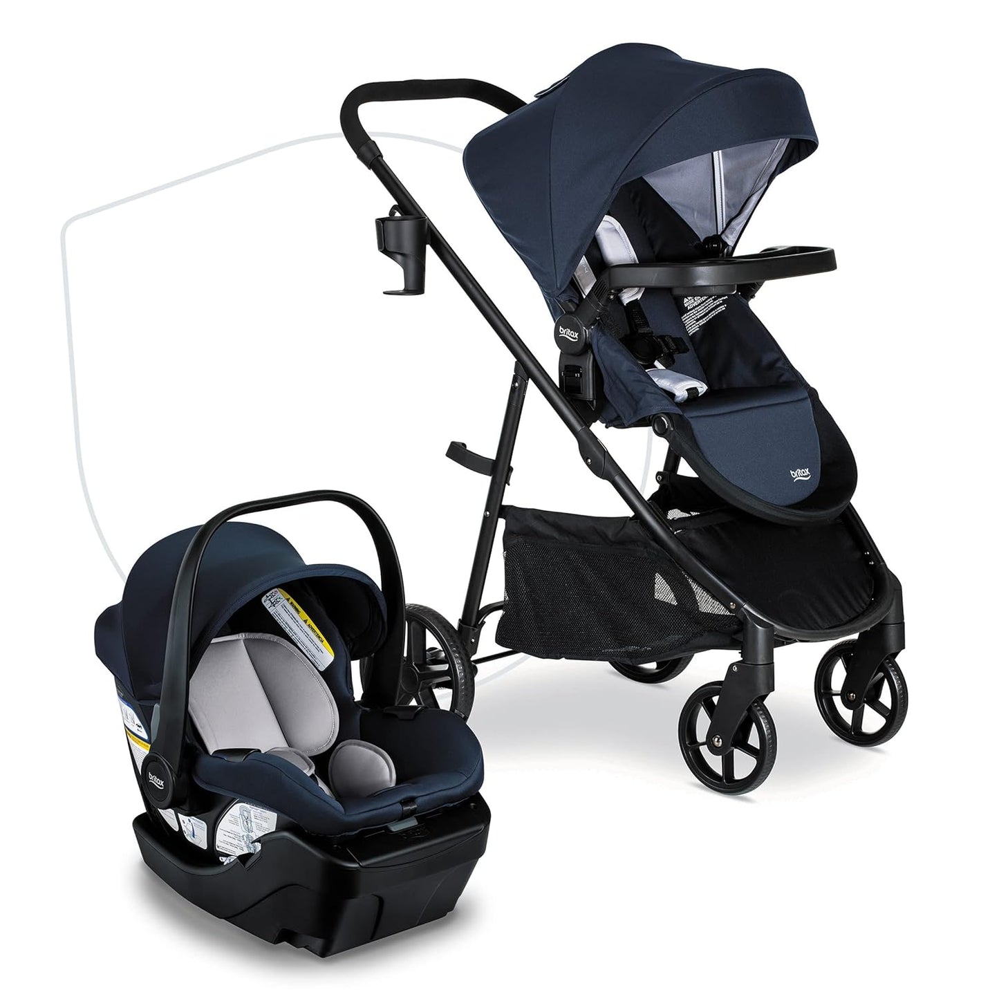 Britax Willow Brook Baby Travel System with ClickTight Tech