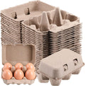 Half Dozen Vintage Egg Cartons 50 Pack - Reusable 6-Cell Cartons