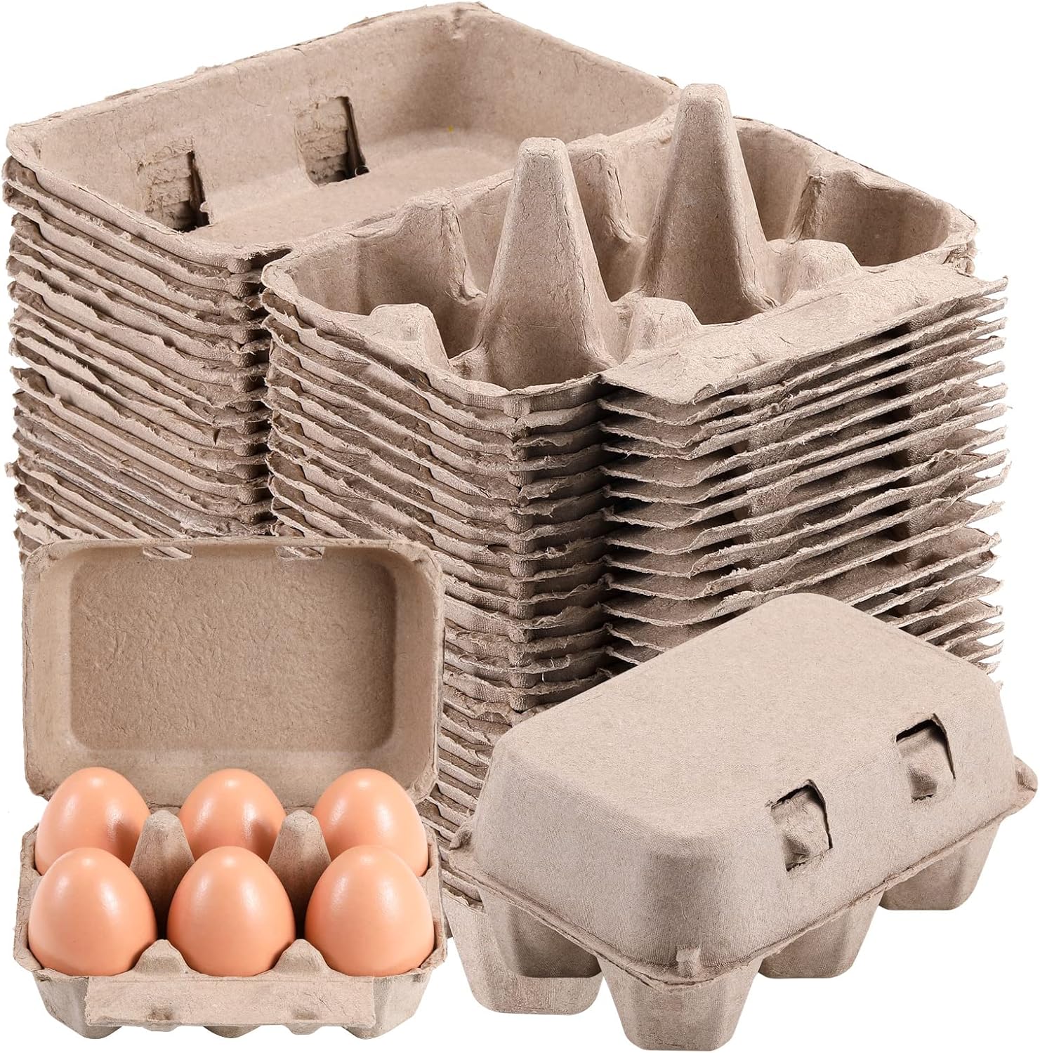 Half Dozen Vintage Egg Cartons 50 Pack for Fresh Eggs Storage