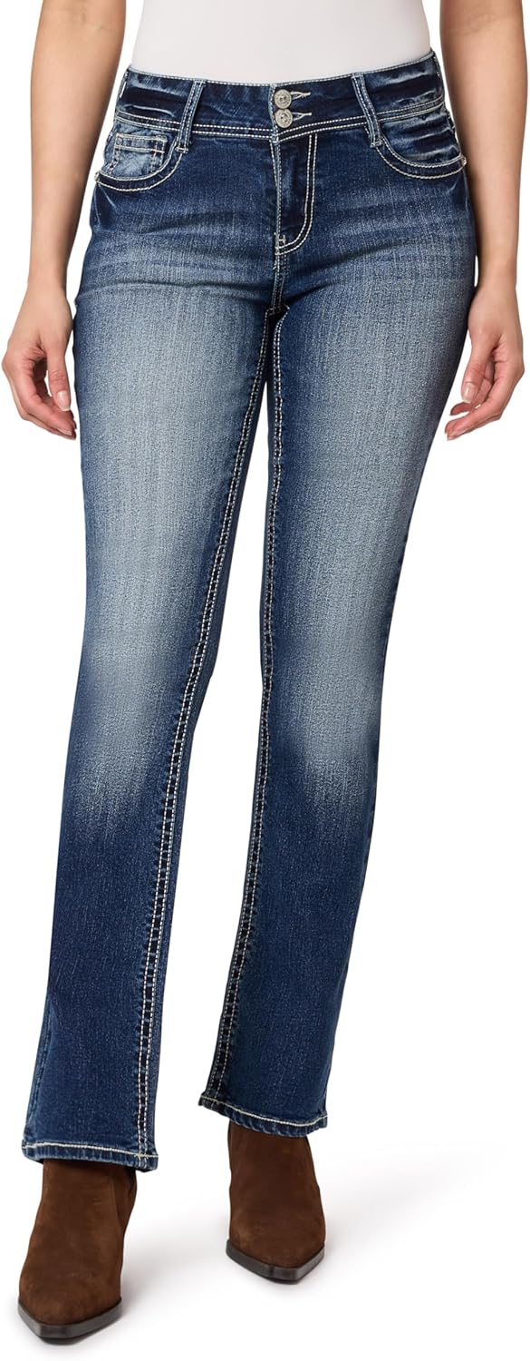 WallFlower Women's Luscious Curvy Bootcut Jeans for Every Body